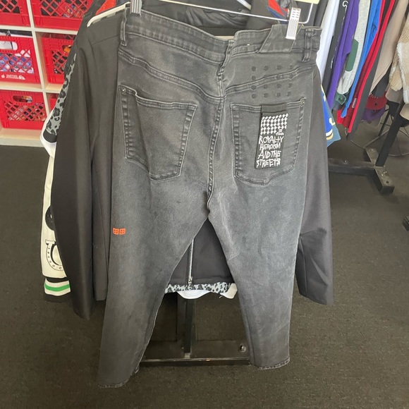 Men’s KSUBI DENIM SLIM JEANS 👖 Pre Owned Used SZ 34 Black & Grey - Picture 15 of 16